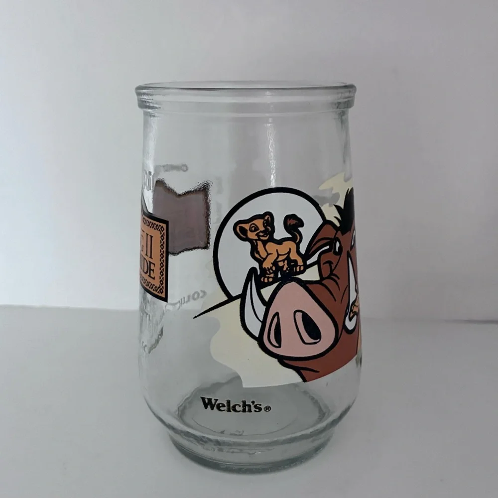 Vintage 90’s Welch's drinking glass, Disney’s the Lion King 2 Simba's Pride